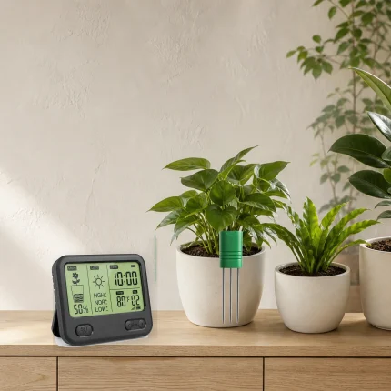 GardPilot wireless soil sensor installed in a plant pot