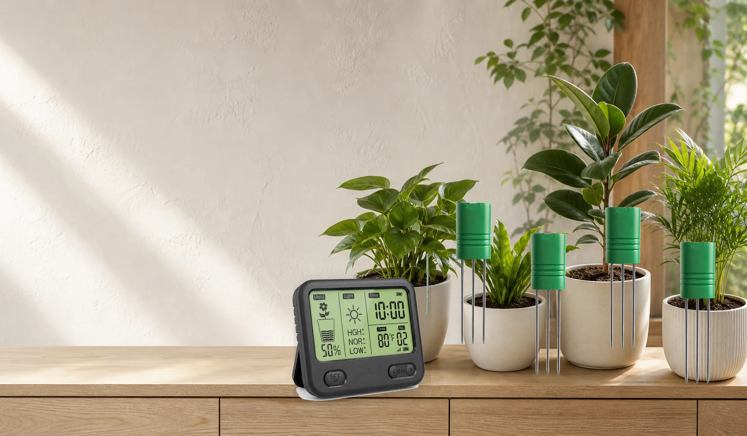 GardPilot soil monitor kit with one display and four sensors